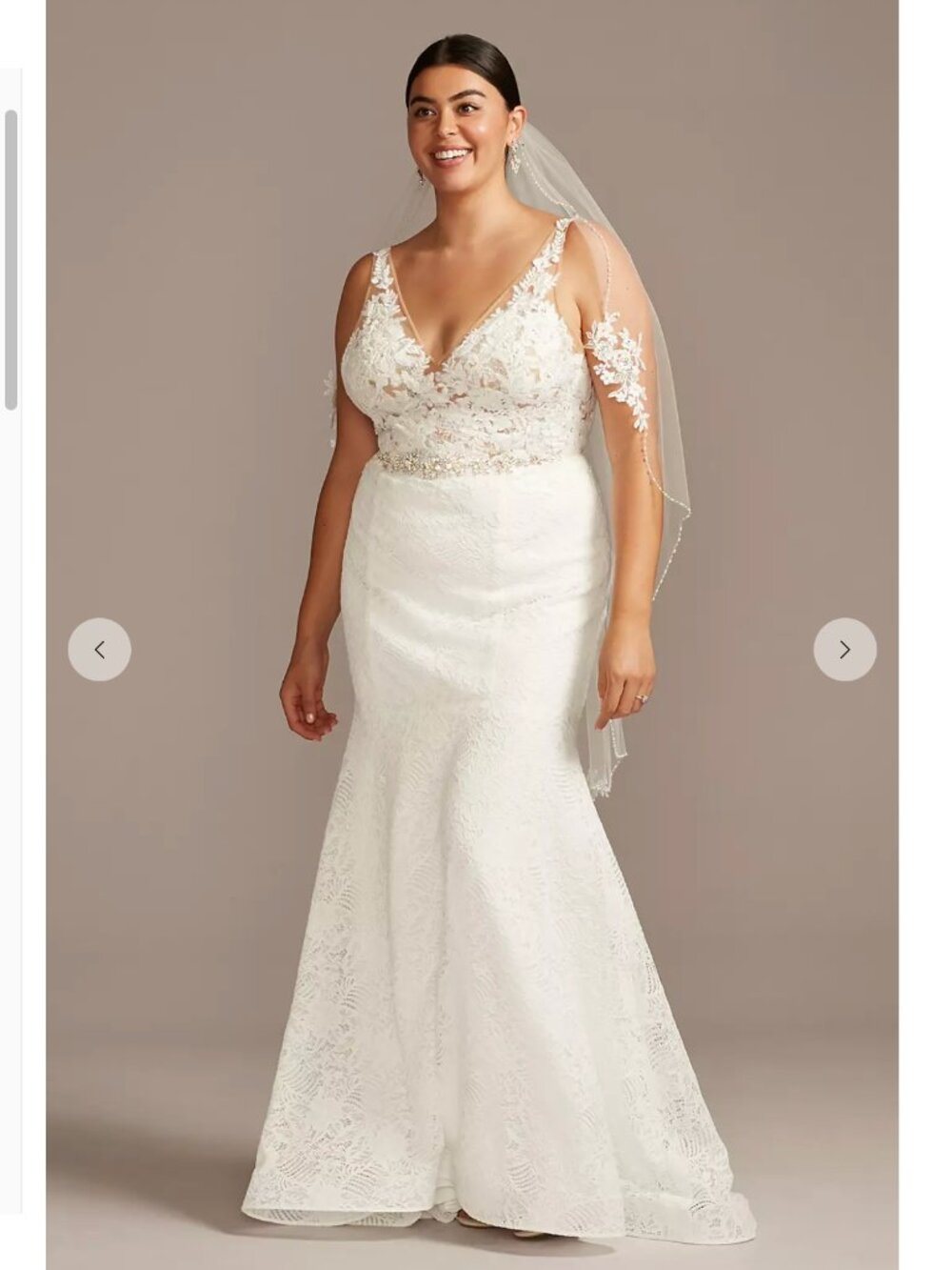 Melissa Sweet David's Bridal NWT 20W Floral Lace Wedding Dress MS251211